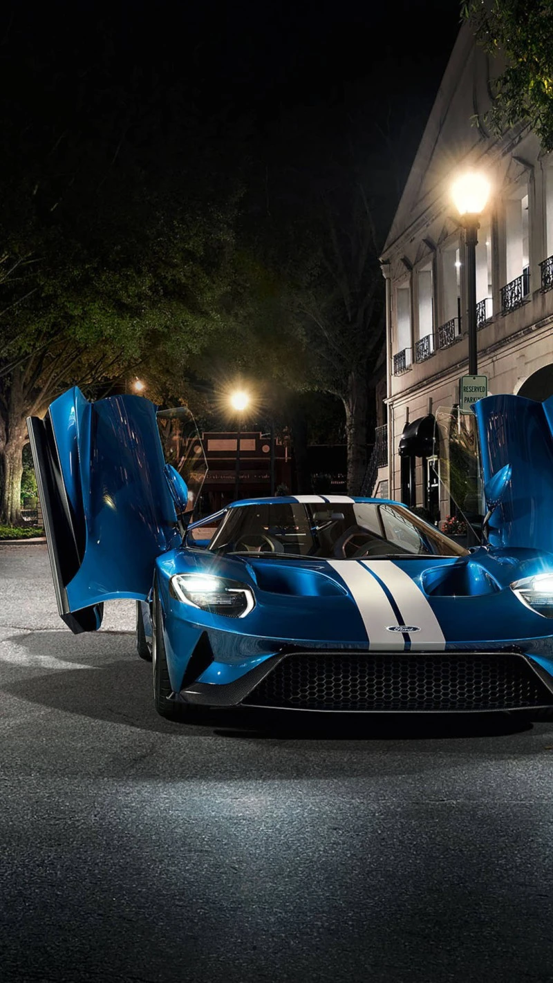 Ford GT in the Night 4K Mobile Wallpaper