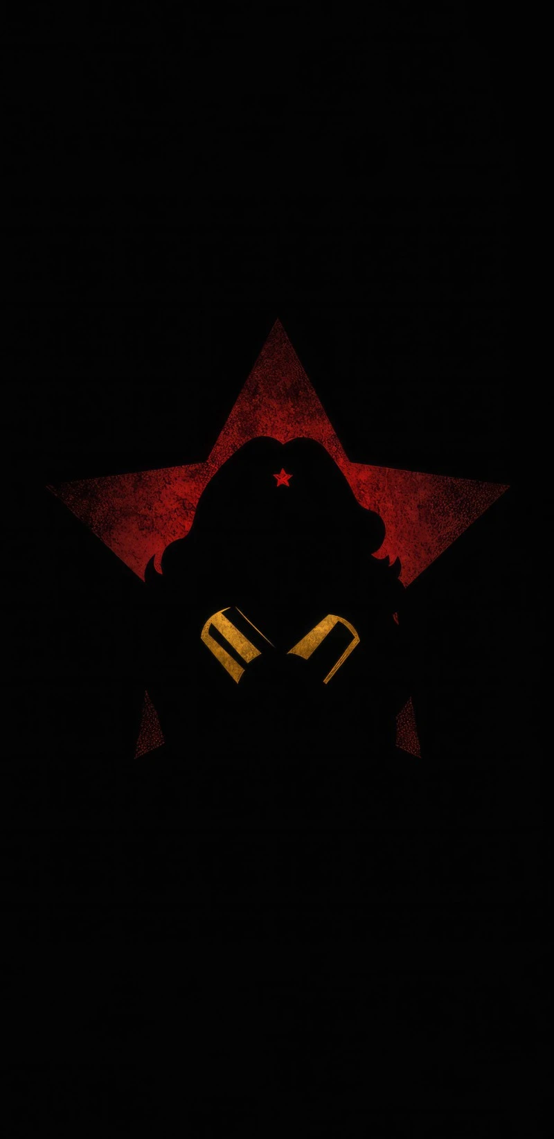 Wonder Woman Silhouette 4K Mobile Wallpaper