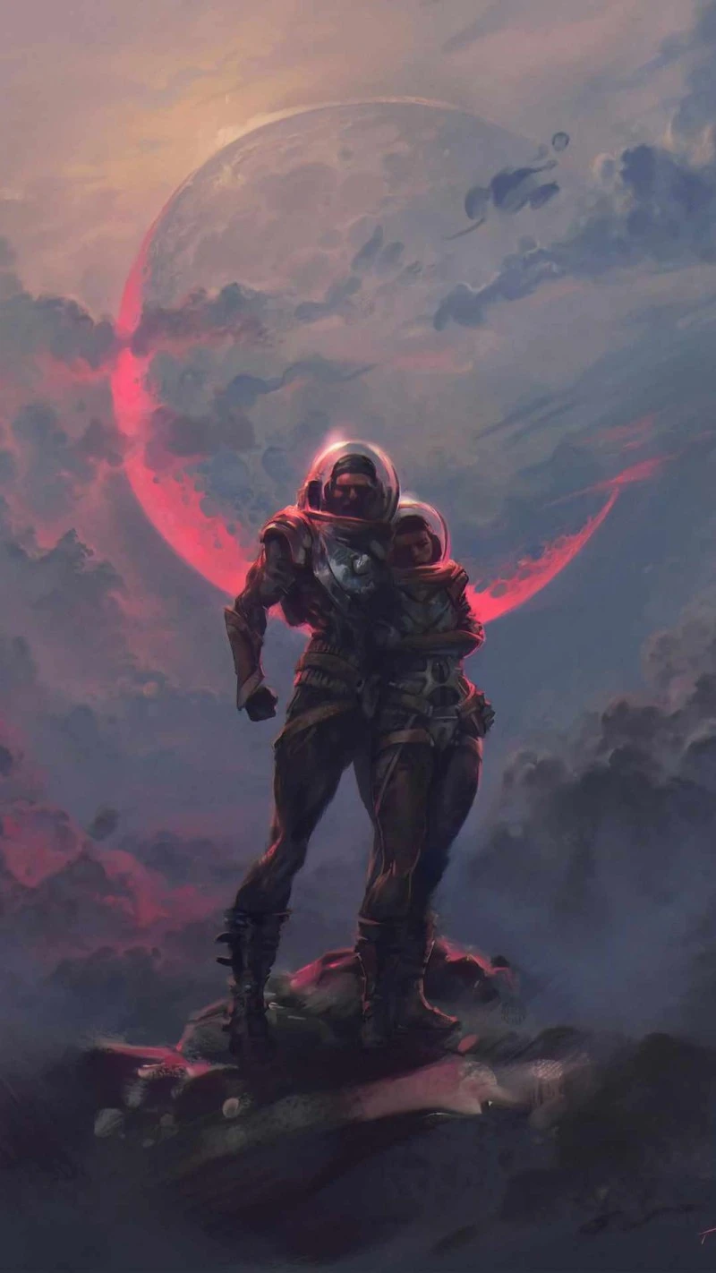 Cosmic Embrace 4K Mobile Wallpaper