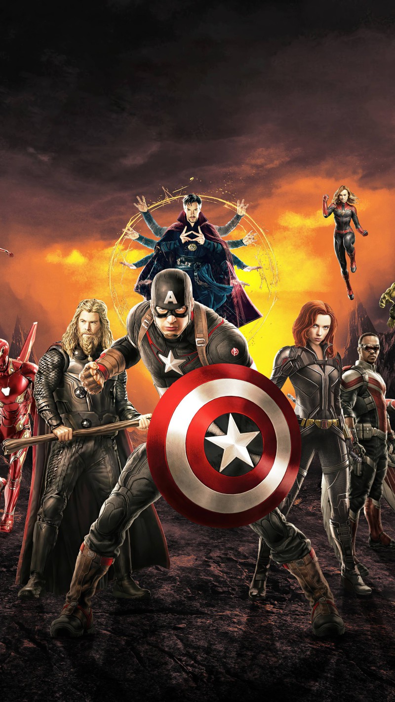 Avengers Team United 4K Mobile Wallpaper