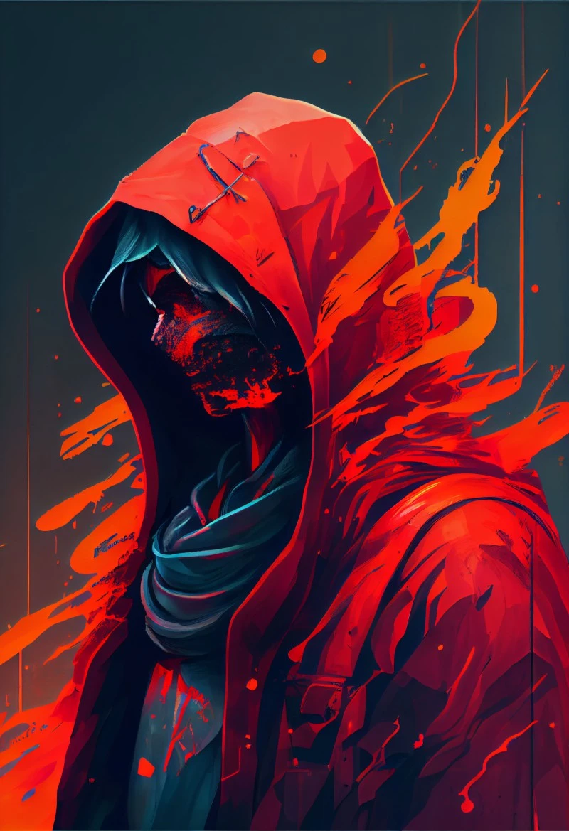 Mysterious Hooded Figure 4K Mobile Wallpaper