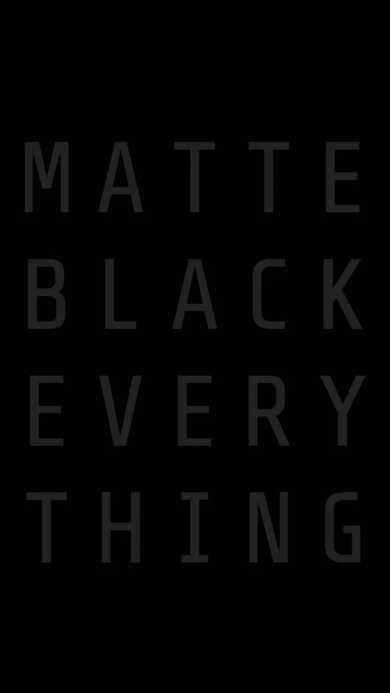 Matte Black Everything 4K Mobile Wallpaper