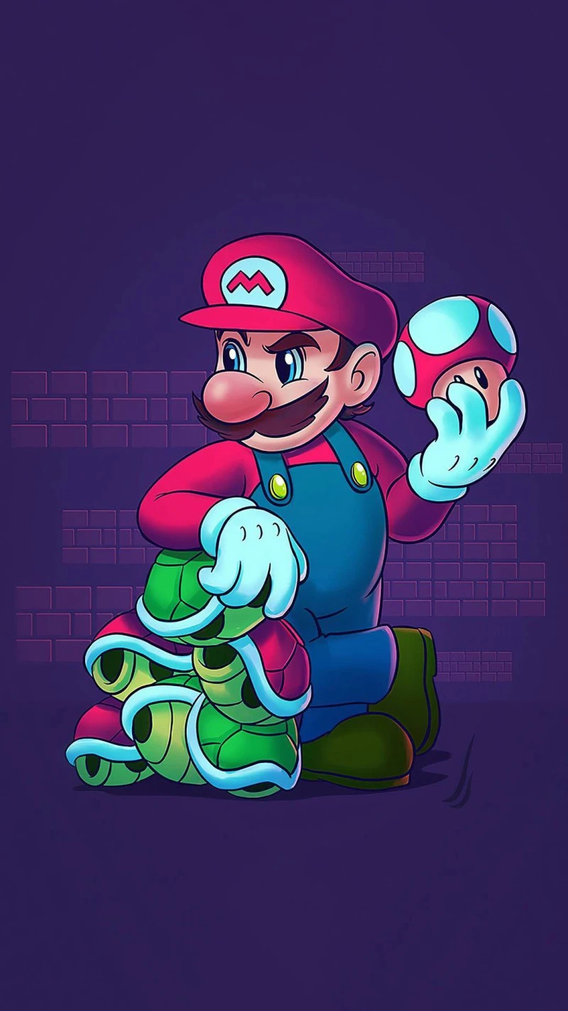 Mario and Koopa Troopas 4K Mobile Wallpaper