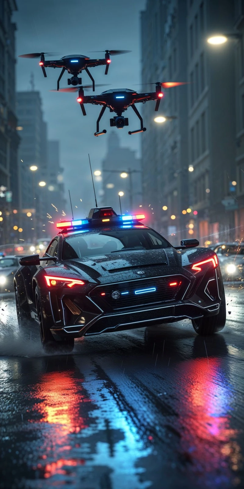 High-Speed Pursuit 4K Mobile Wallpaper