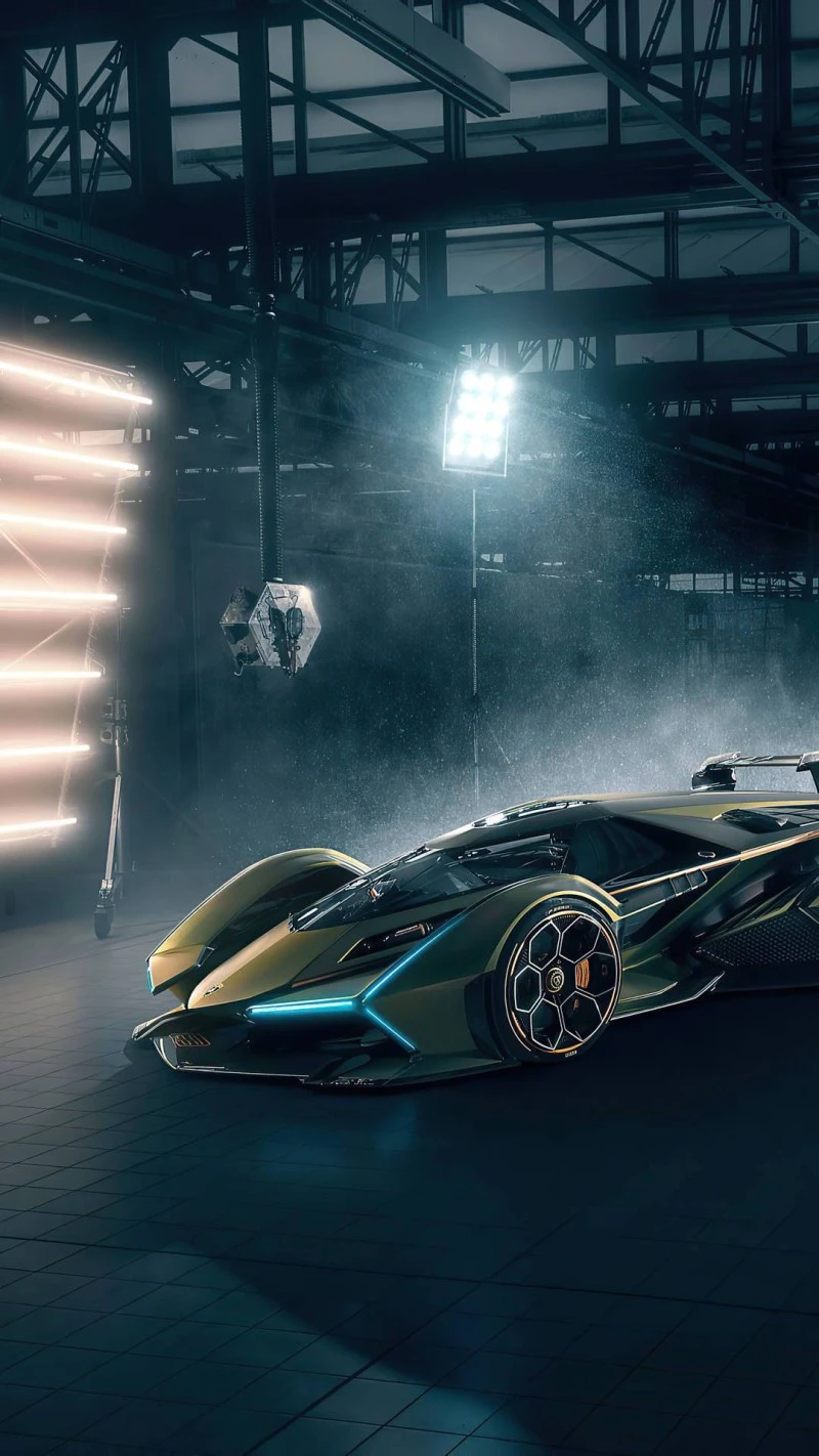 Lamborghini Concept Car Studio Shoot 4K Mobile Wallpaper