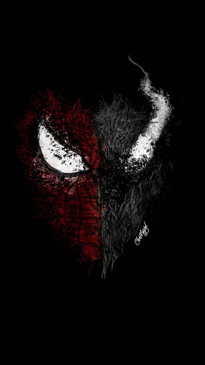 Spider-Man vs. Venom 4K Mobile Wallpaper