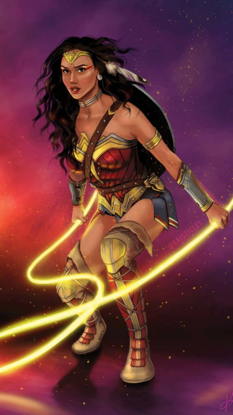 Wonder Woman: Native American Inspired 4K Mobile Wallpaper