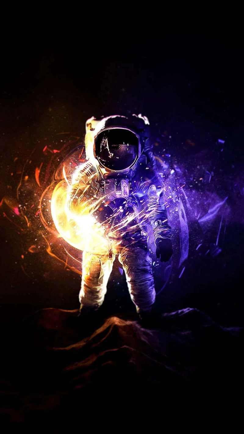 Astronaut in Space 4K Mobile Wallpaper