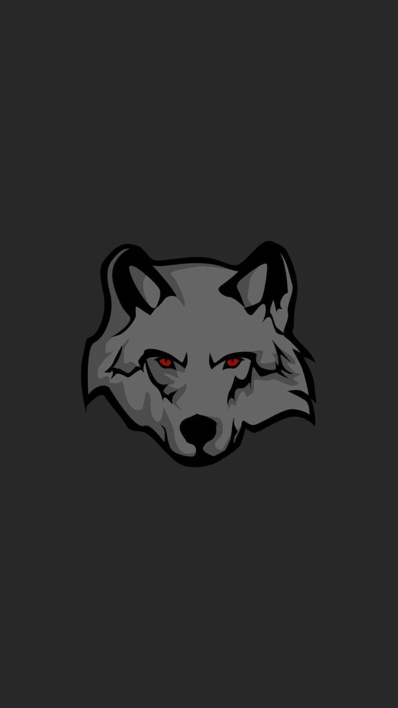 Wolf Head Logo 4K Mobile Wallpaper