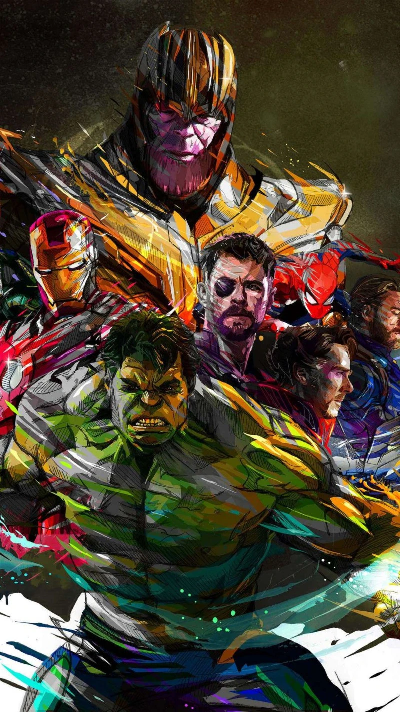Avengers: Infinity War - Epic Showdown 4K Mobile Wallpaper