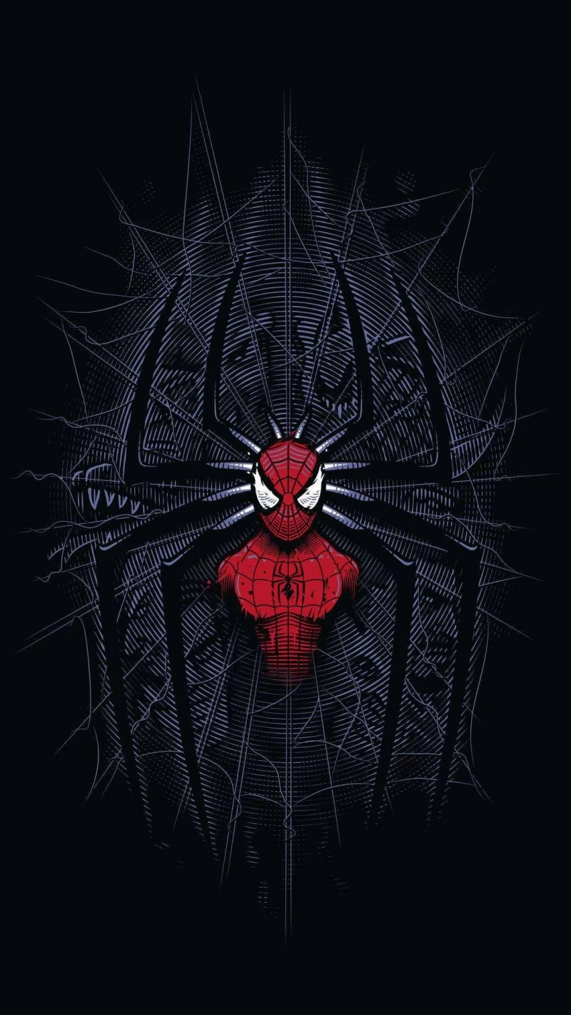 Spider-Man Webbed Design 4K Mobile Wallpaper