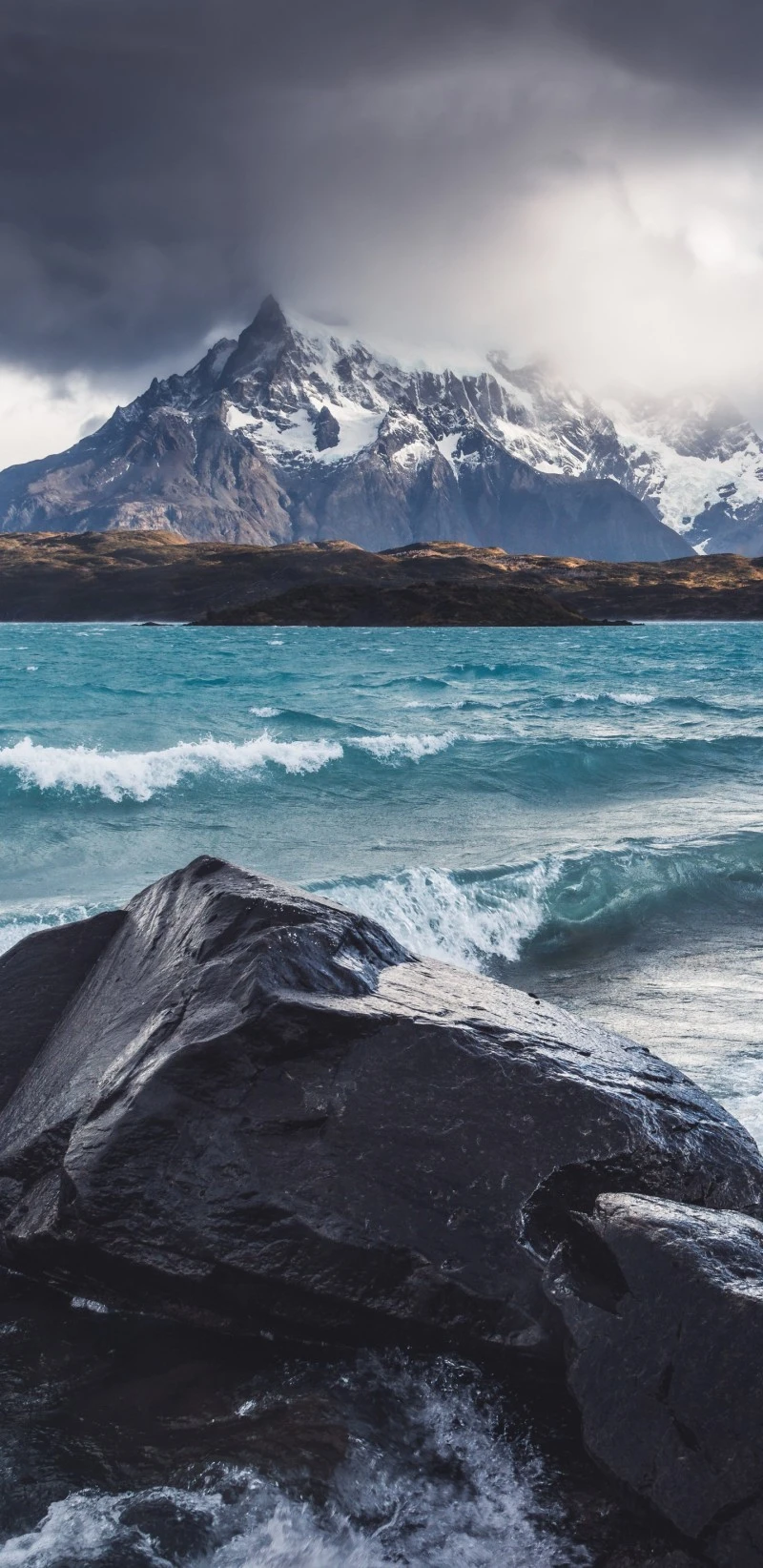 Dramatic Mountain Lake 4K Mobile Wallpaper
