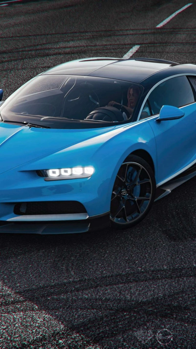 Bugatti Chiron on a Race Track 4K Mobile Wallpaper