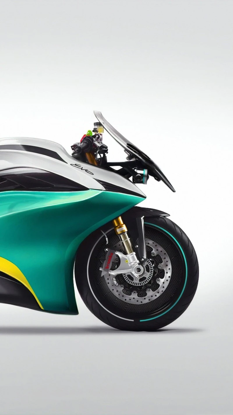 Electric Motorcycle Close-up 4K Mobile Wallpaper