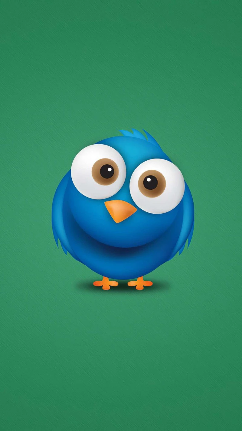 Cheerful Blue Bird 4K Mobile Wallpaper