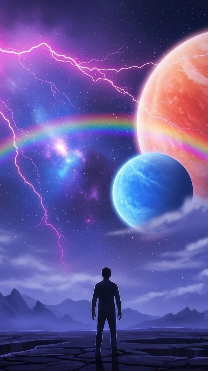Cosmic Wanderer 4K Mobile Wallpaper