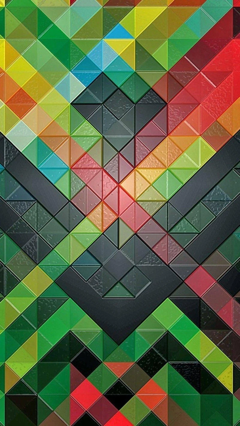 Geometric Mosaic 4K Mobile Wallpaper