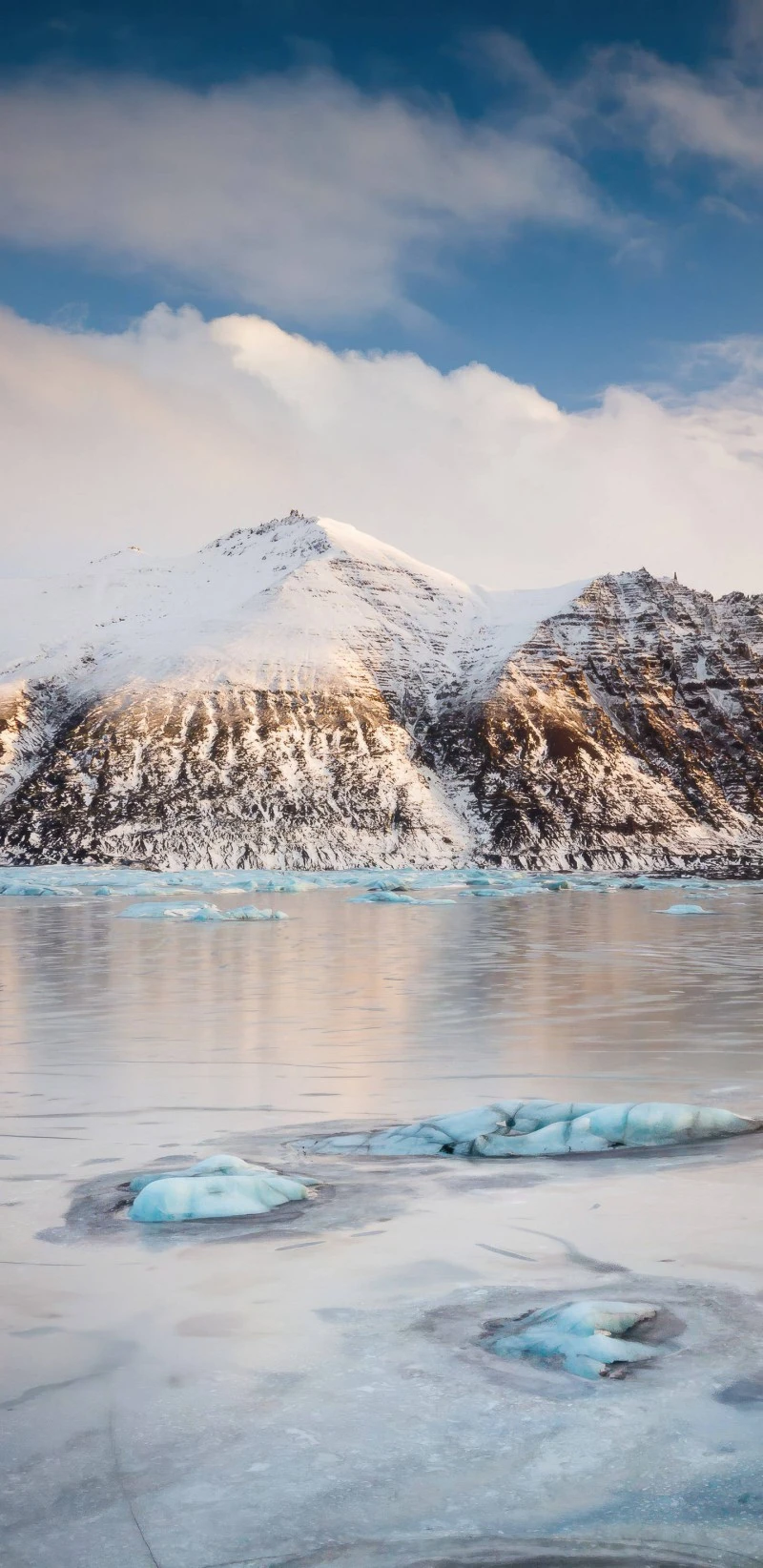 Glacial Lake in Iceland 4K Mobile Wallpaper