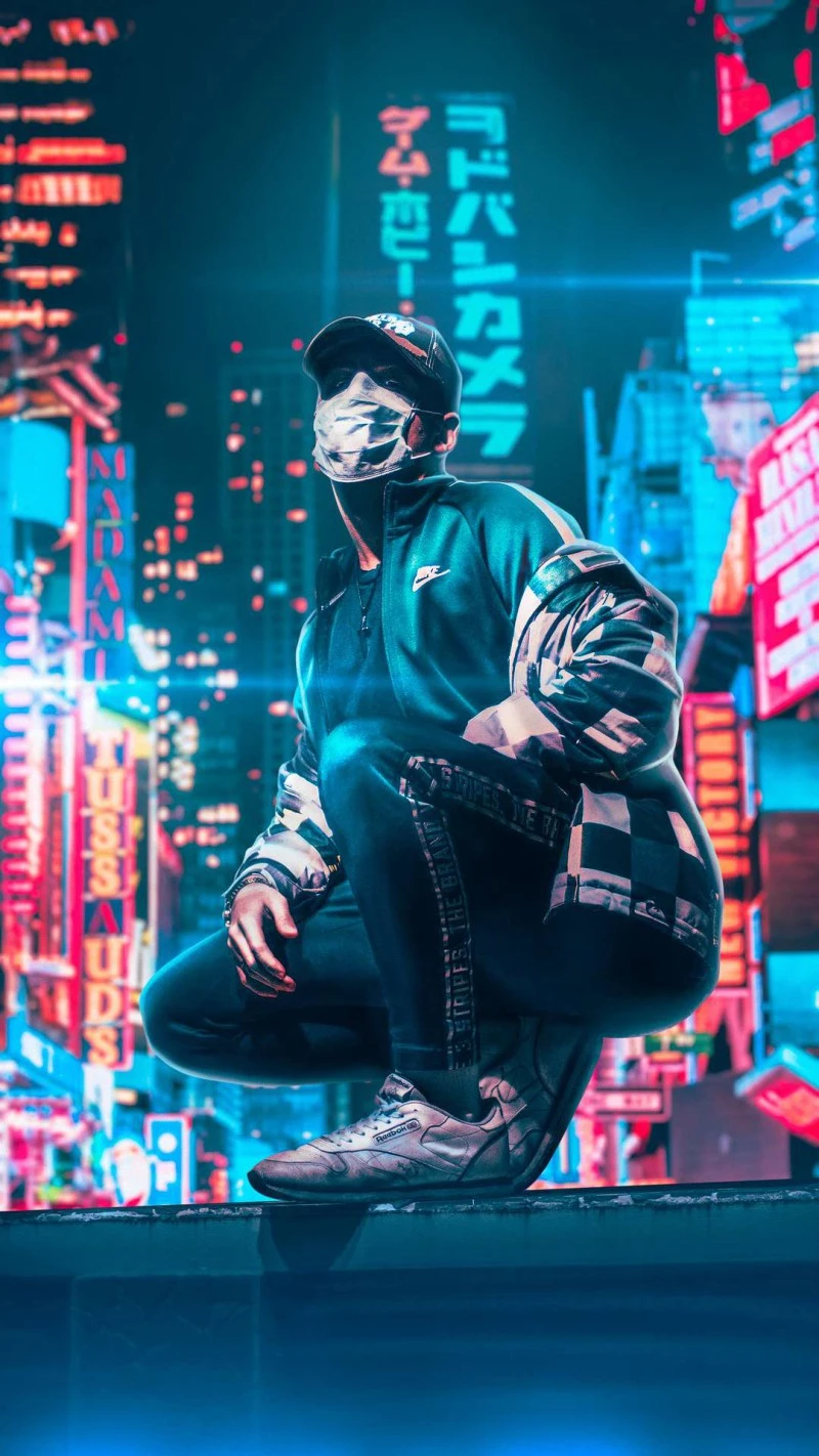 Cyberpunk Cityscape 4K Mobile Wallpaper
