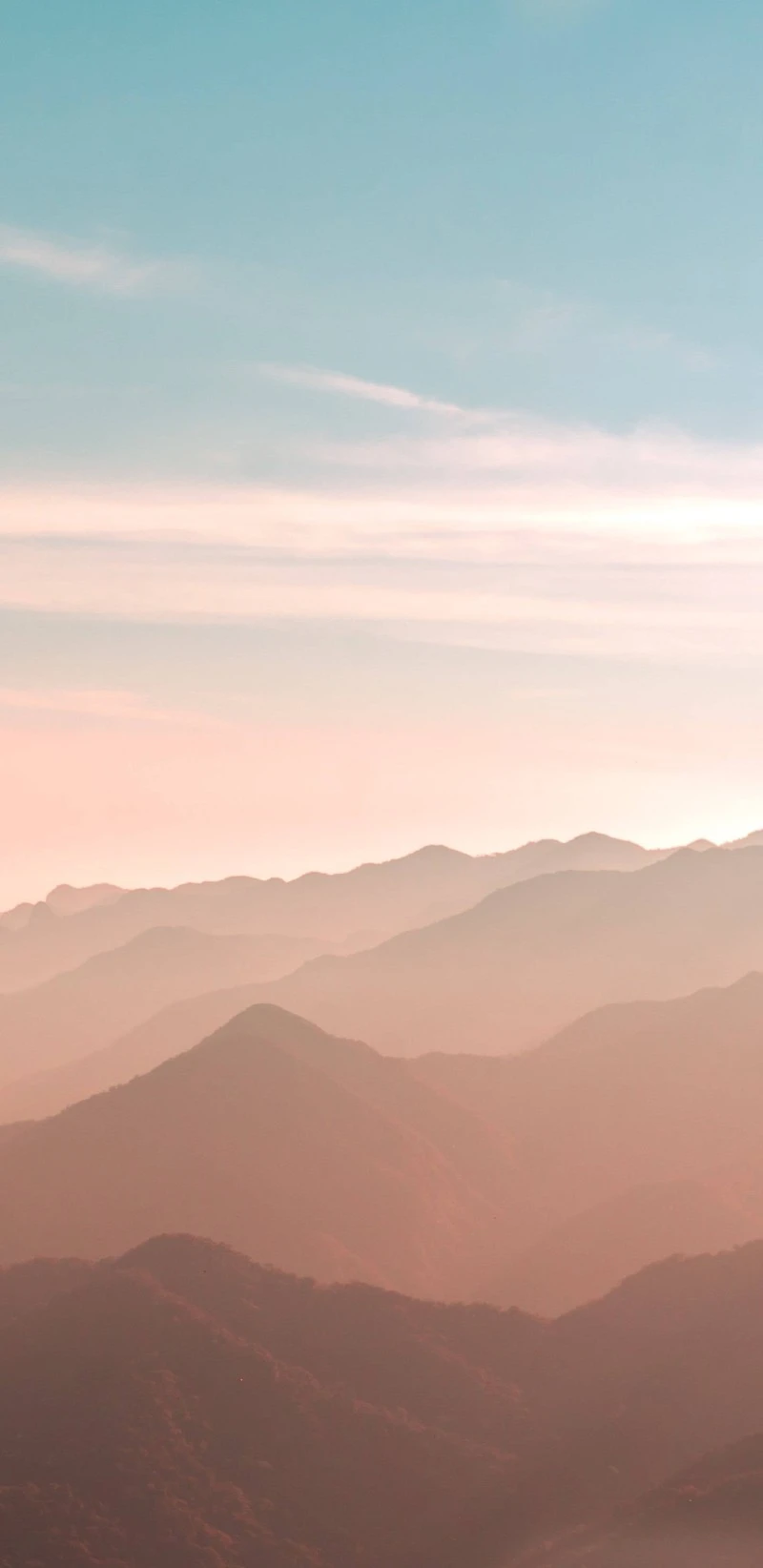 Misty Mountain Ranges 4K Mobile Wallpaper