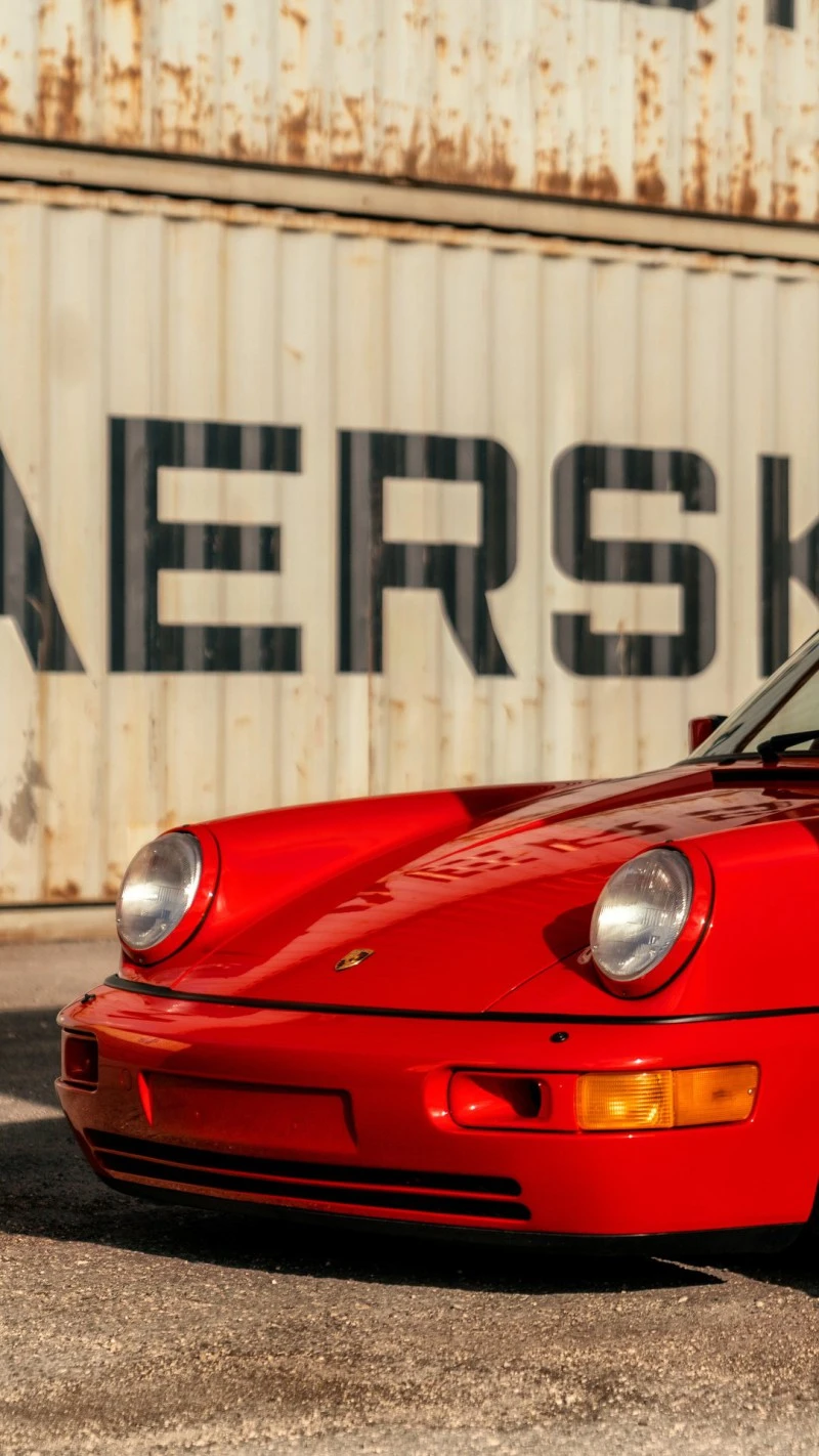 Red Porsche 911 Close-Up 4K Mobile Wallpaper