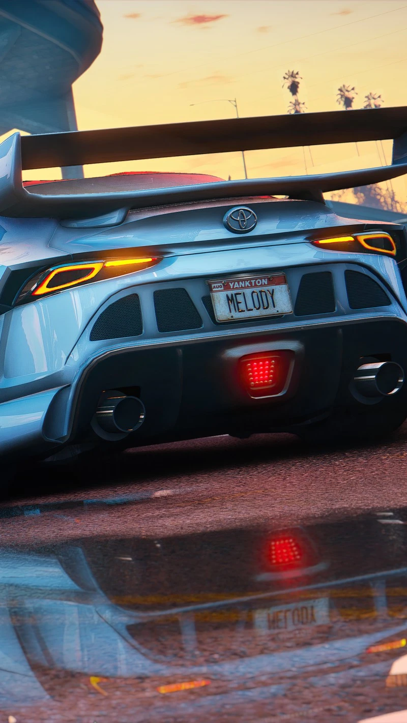 Back of a Modified Supra 4K Mobile Wallpaper