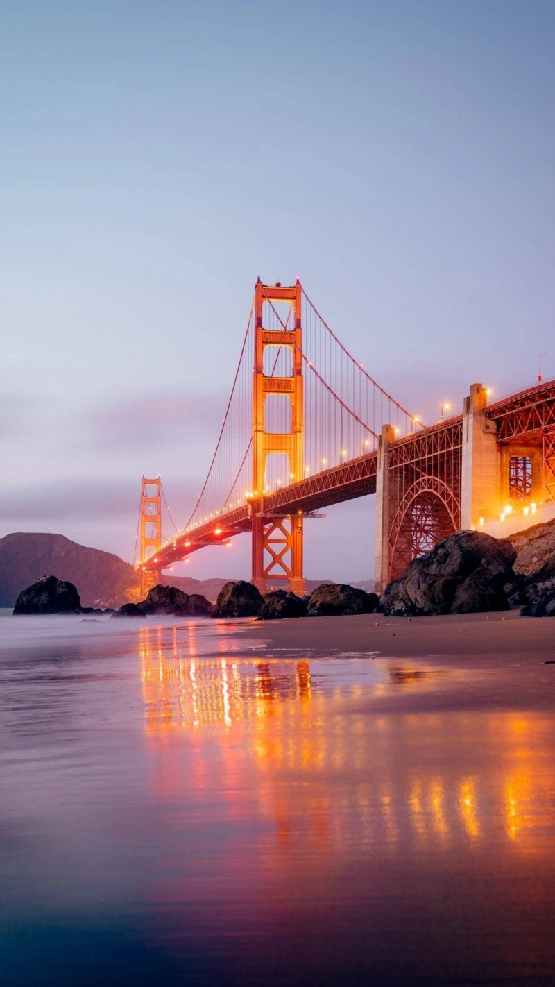 Golden Gate Bridge at Dusk 4K Mobile Wallpaper