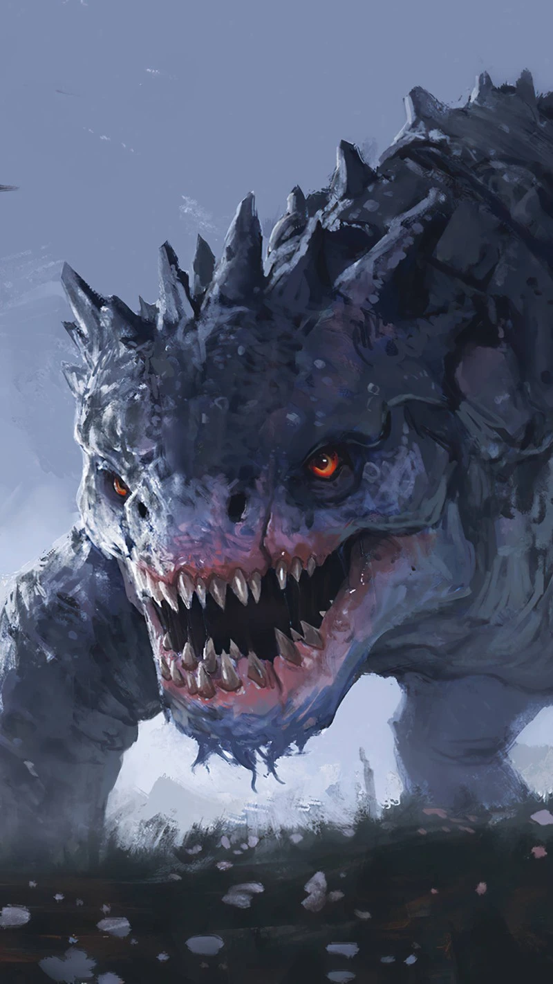 Ferocious Fantasy Creature 4K Mobile Wallpaper