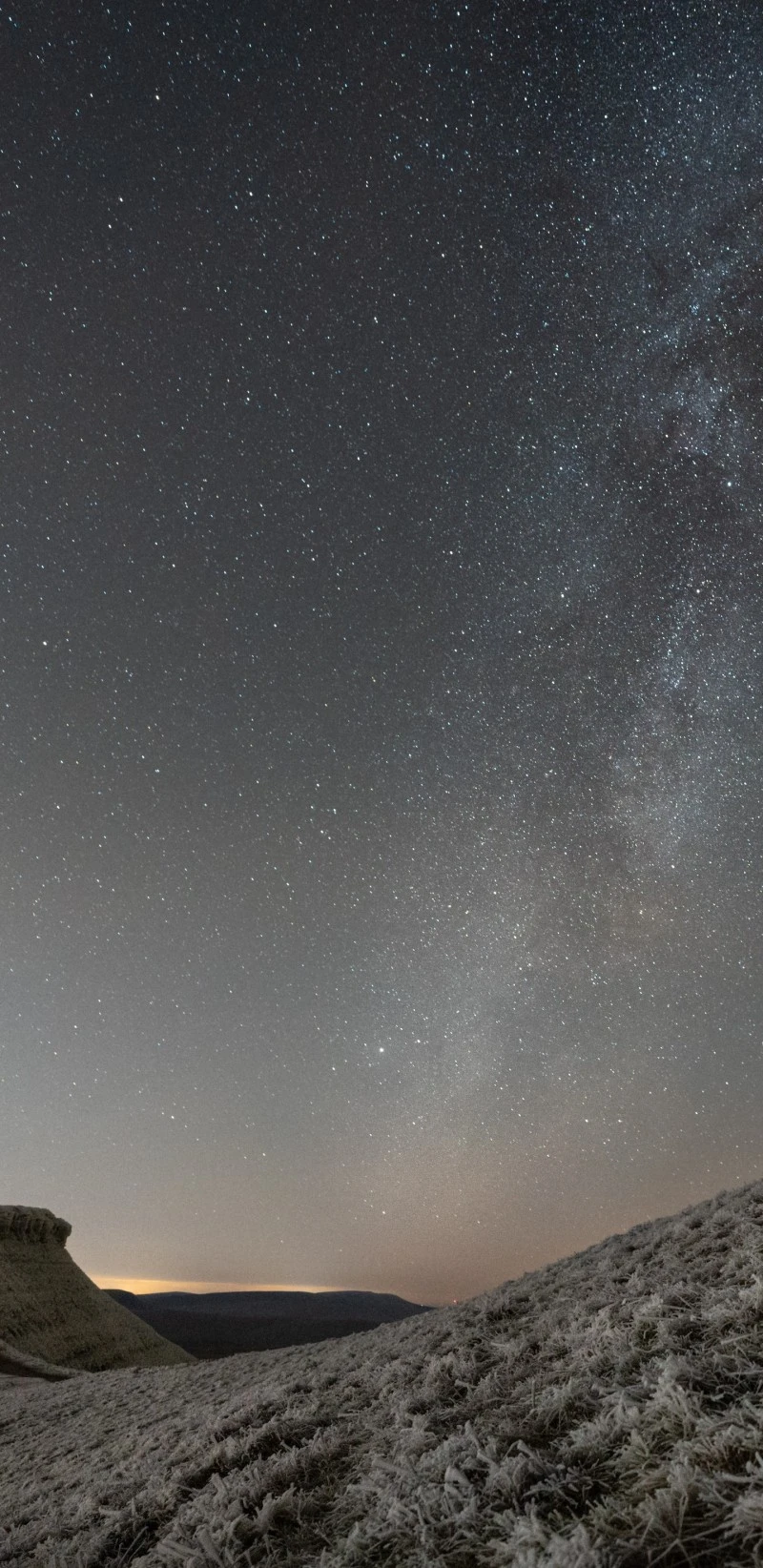 Milky Way over a Frosty Landscape 4K Mobile Wallpaper