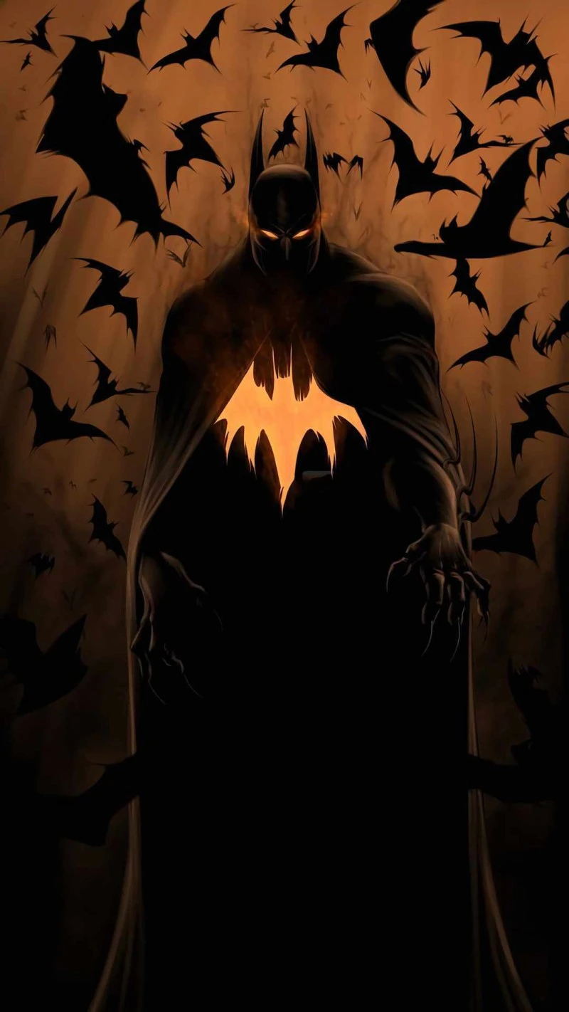 Batman: Bat Swarm 4K Mobile Wallpaper