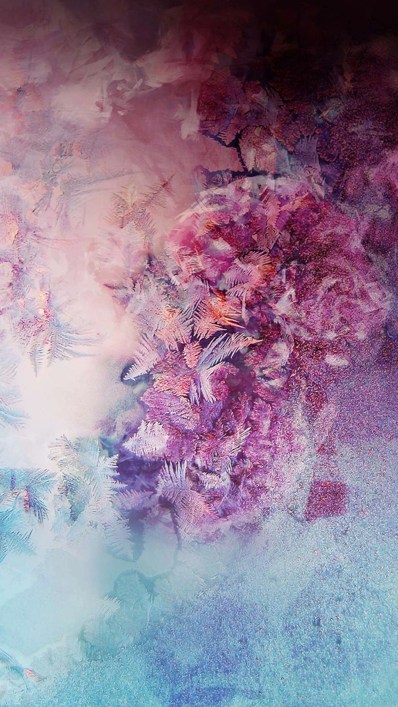 Purple and Blue Frost 4K Mobile Wallpaper