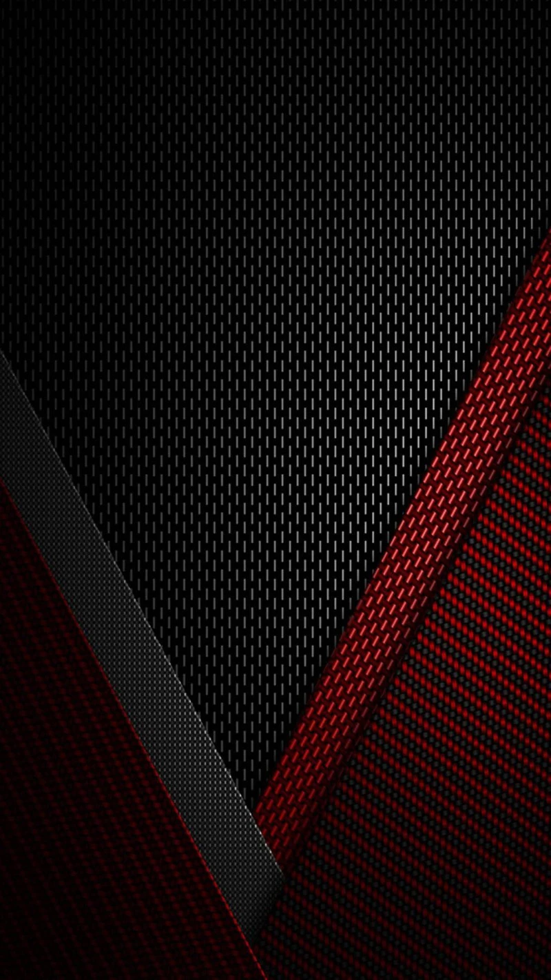 Red and Black Carbon Fiber Abstract 4K Mobile Wallpaper