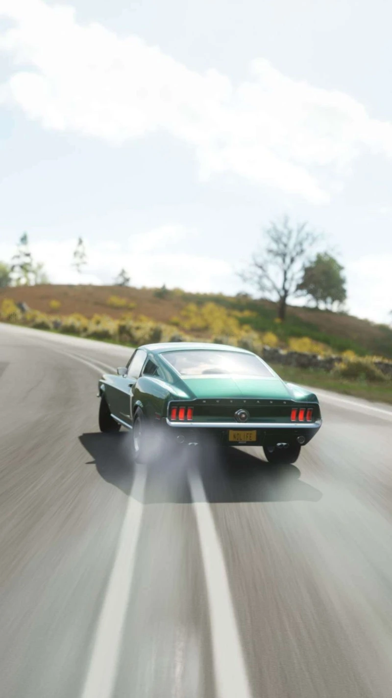 Classic Green Mustang 4K Mobile Wallpaper
