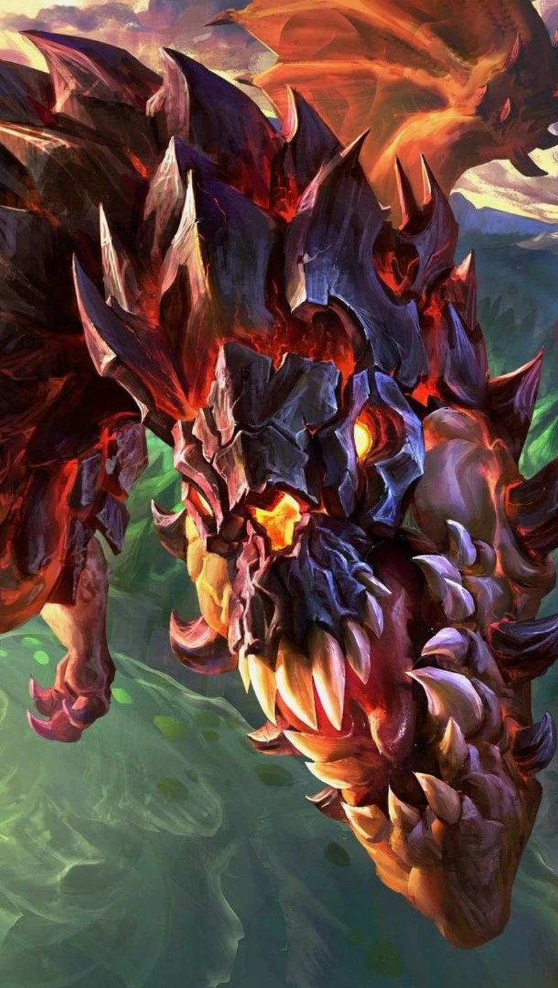 Fierce Stone Dragon 4K Mobile Wallpaper