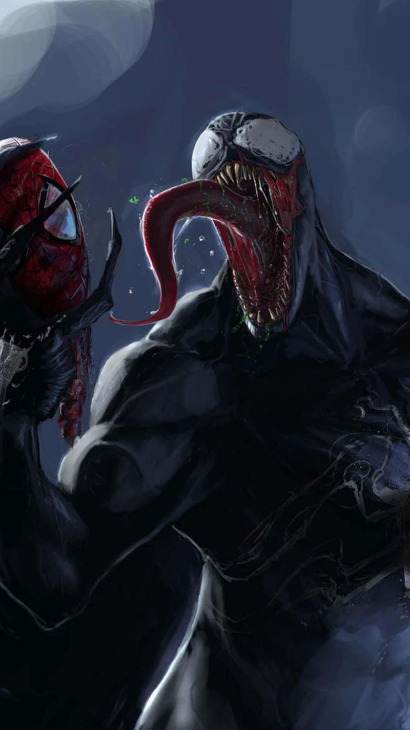 Venom vs. Spider-Man 4K Mobile Wallpaper