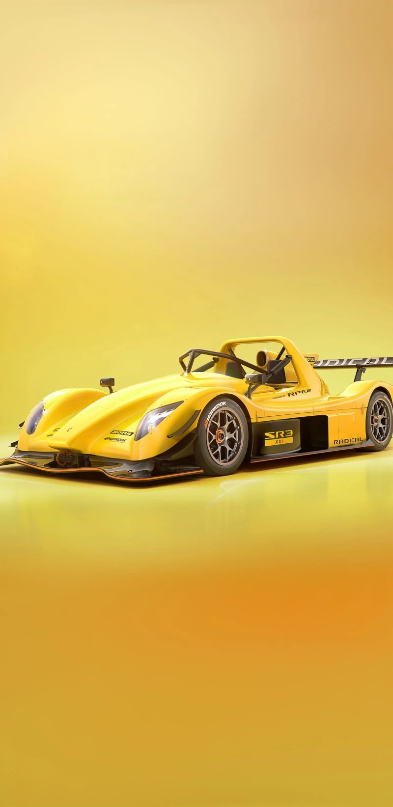 Side View of a Yellow Radical RXC Race Car 4K Mobile Wallpaper