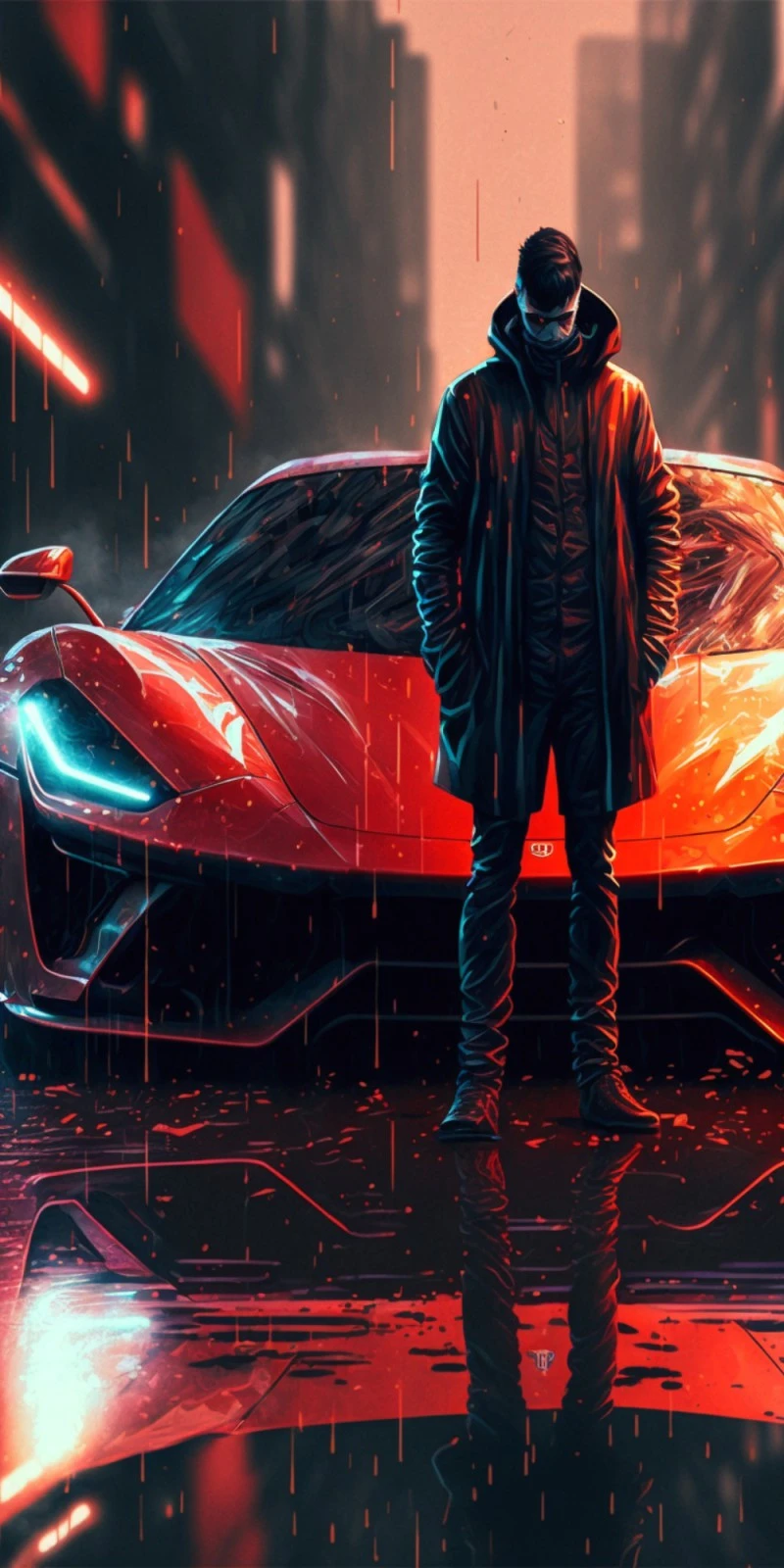 Urban Rain 4K Mobile Wallpaper