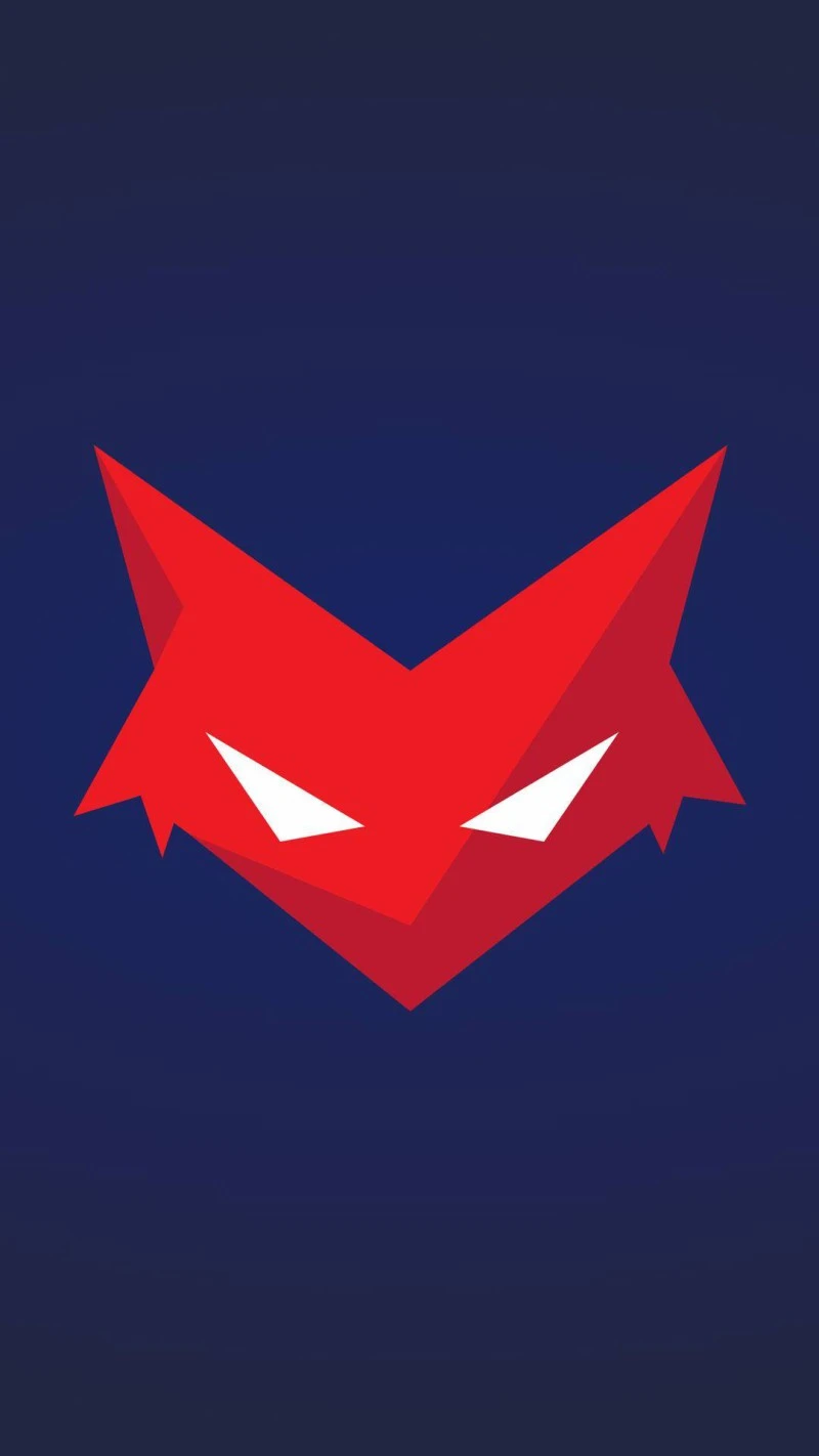 Red Fox Mask Logo 4K Mobile Wallpaper