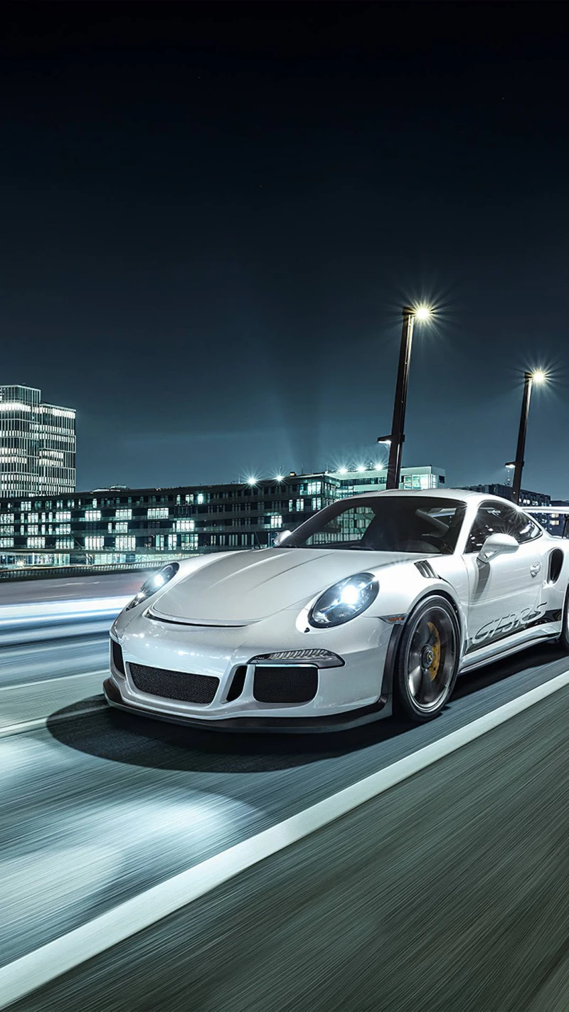 Porsche 911 GT3 Night Drive 4K Mobile Wallpaper