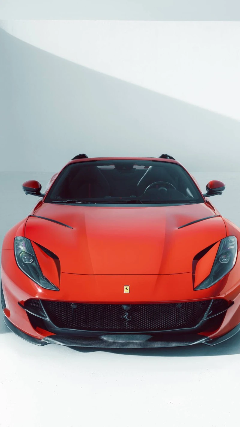 Ferrari Roma - Red Studio Shot (Front View) 4K Mobile Wallpaper