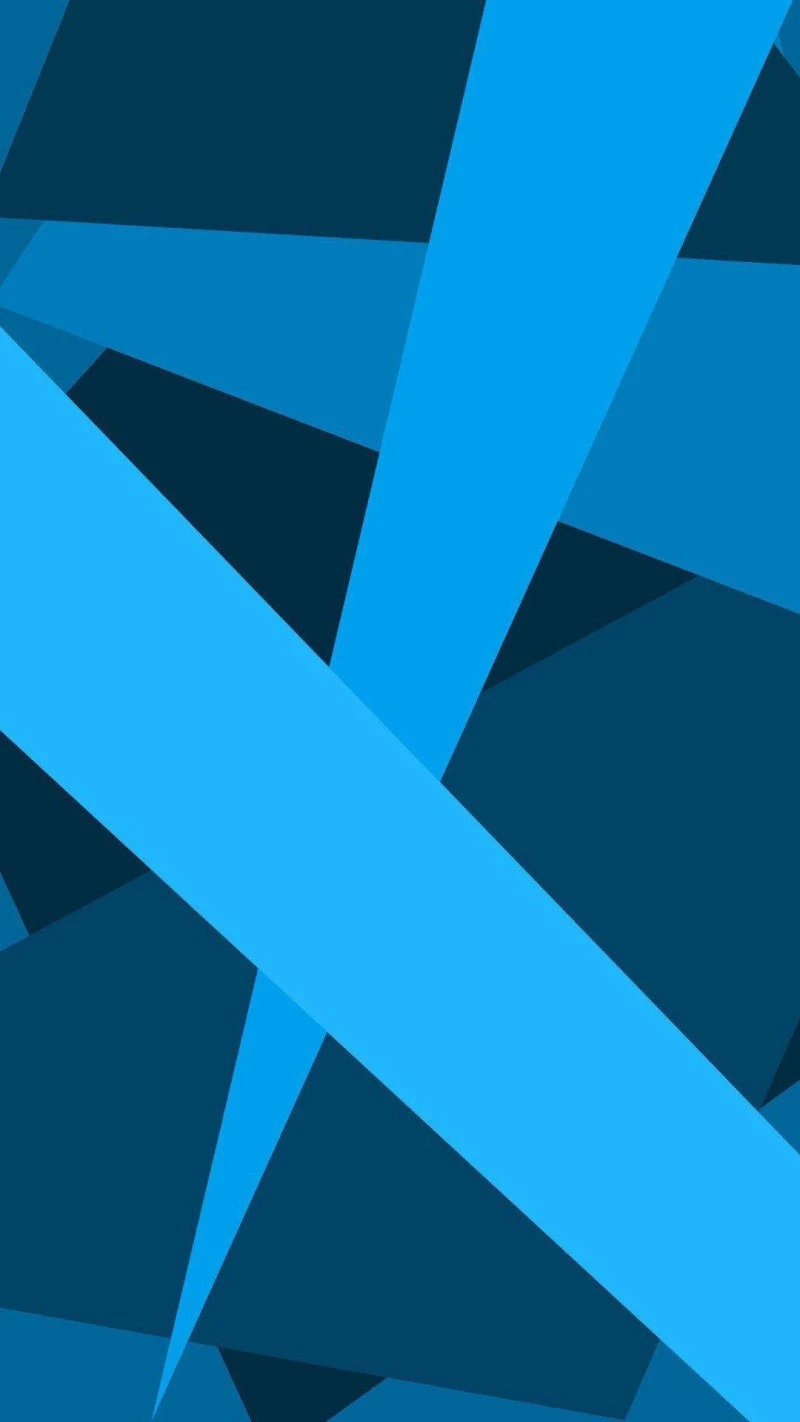 Blue Geometric Layers 4K Mobile Wallpaper