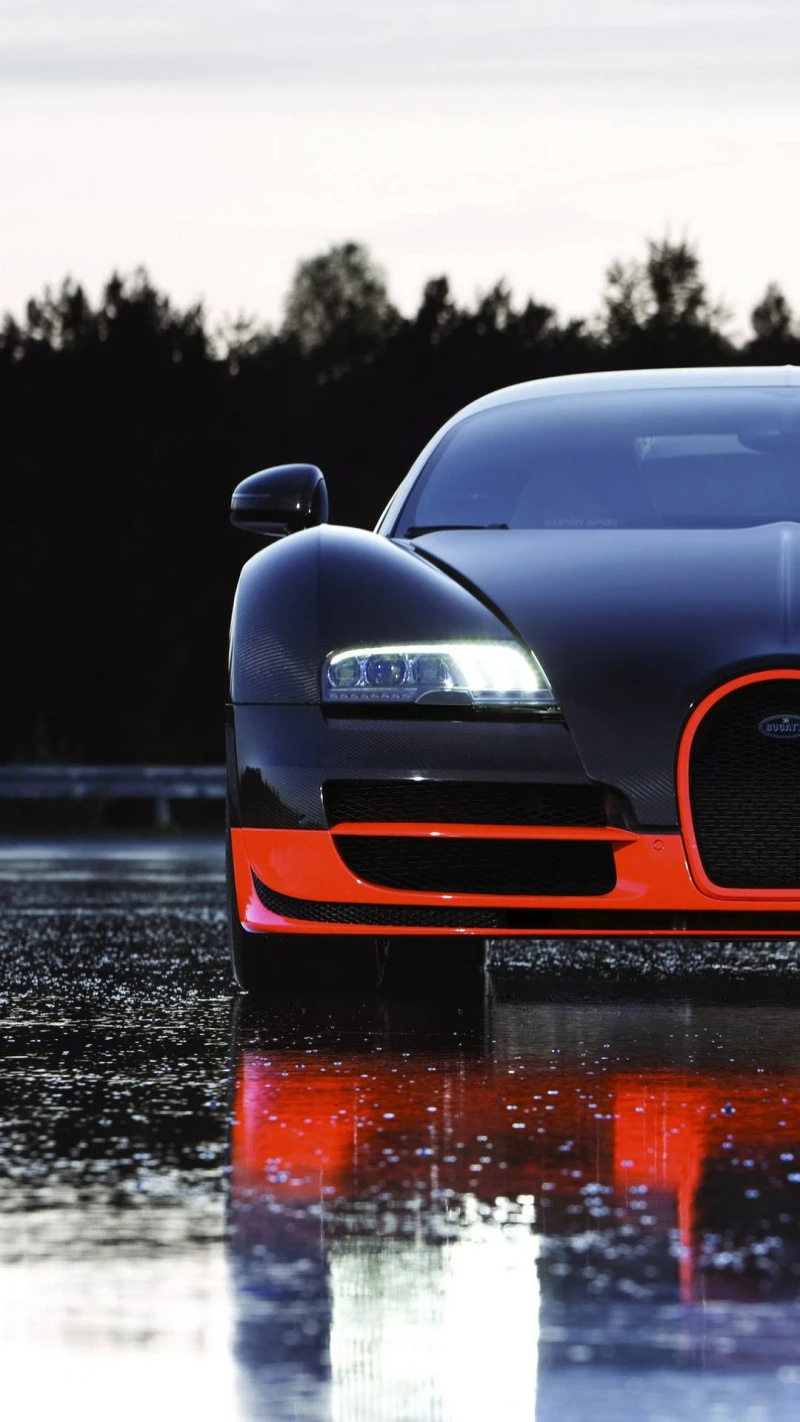 Bugatti Veyron: A Beast on the Road 4K Mobile Wallpaper