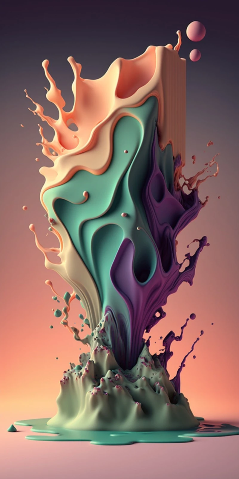 Abstract Liquid Sculpture 4K Mobile Wallpaper
