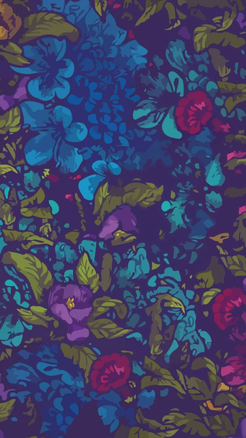 Vibrant Floral Abstract 4K Mobile Wallpaper