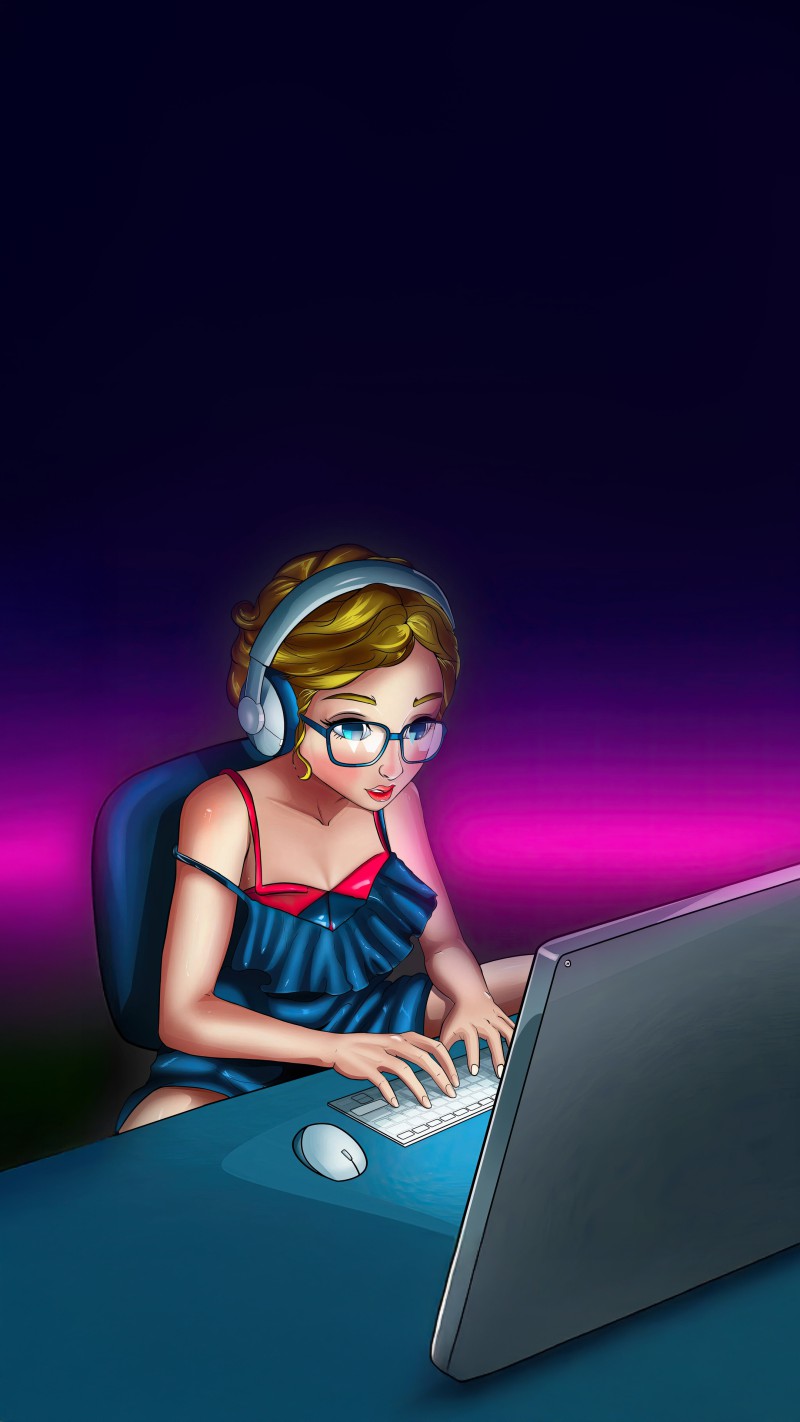 Late Night Gamer Girl