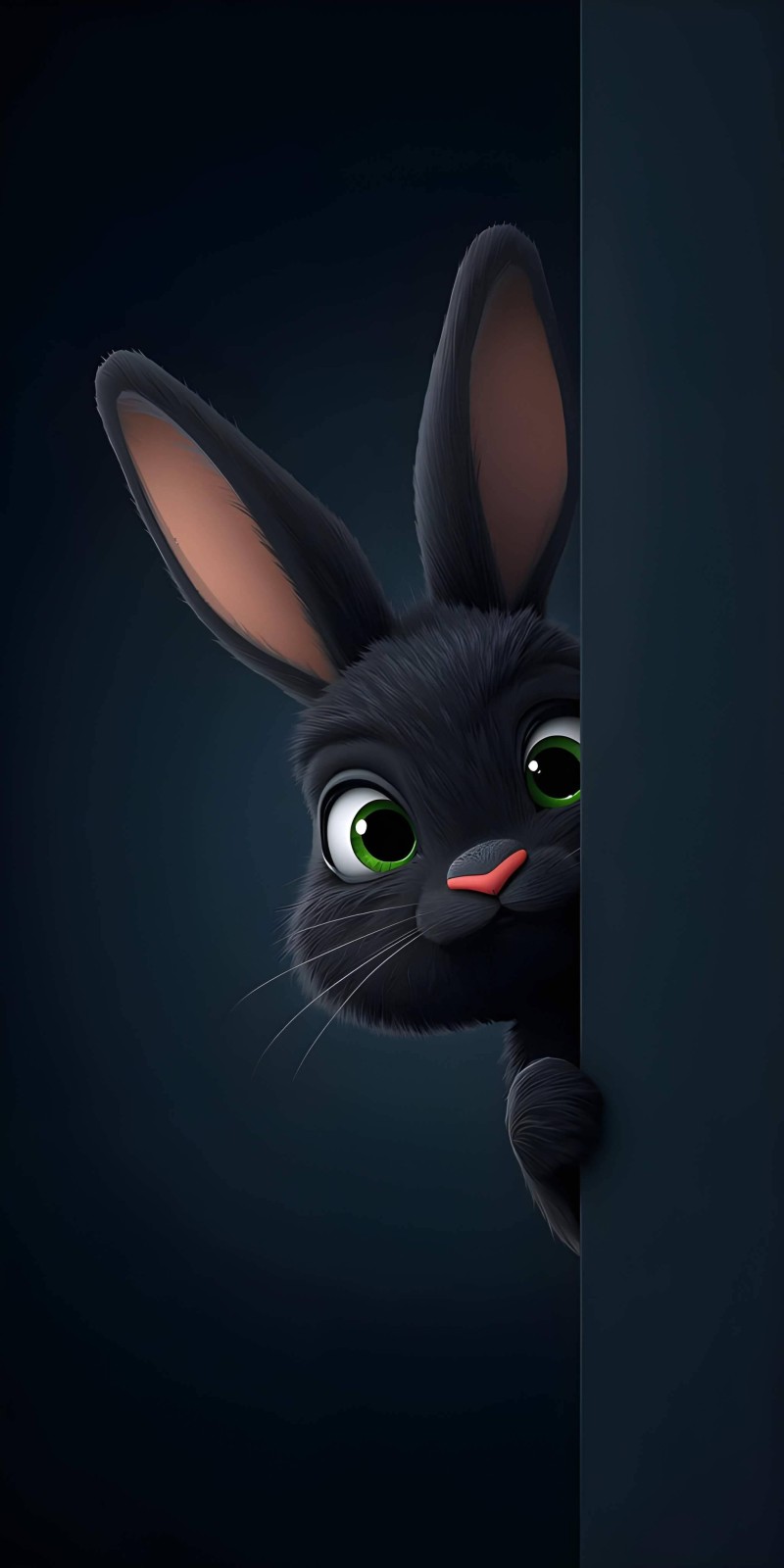 Mysterious Black Rabbit 4K Eye Wallpaper