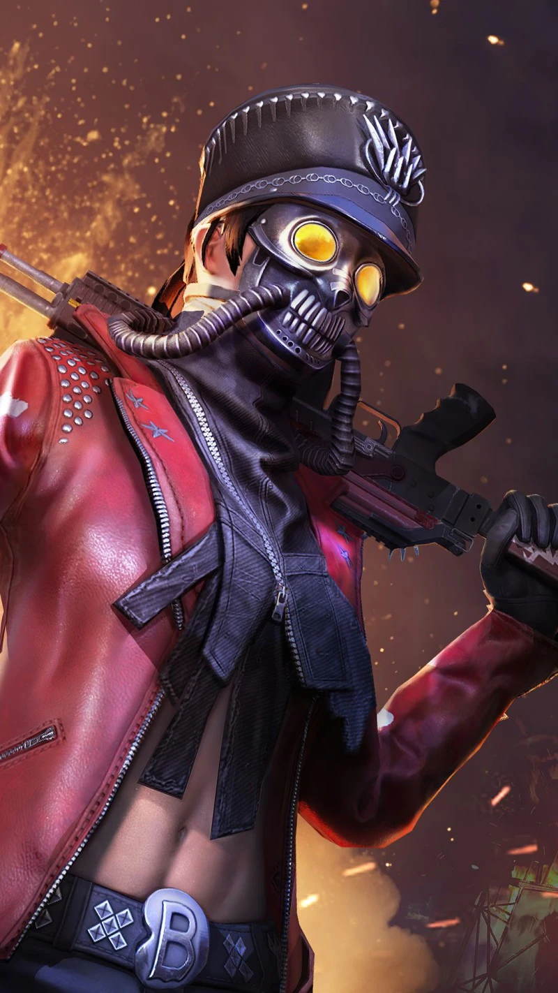 Free Fire Character Portrait 4K Mobile Wallpaper
