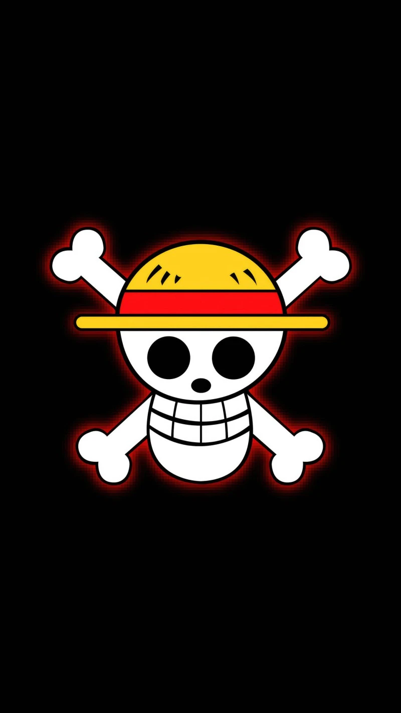 One Piece Straw Hat Jolly Roger 4K Mobile Wallpaper