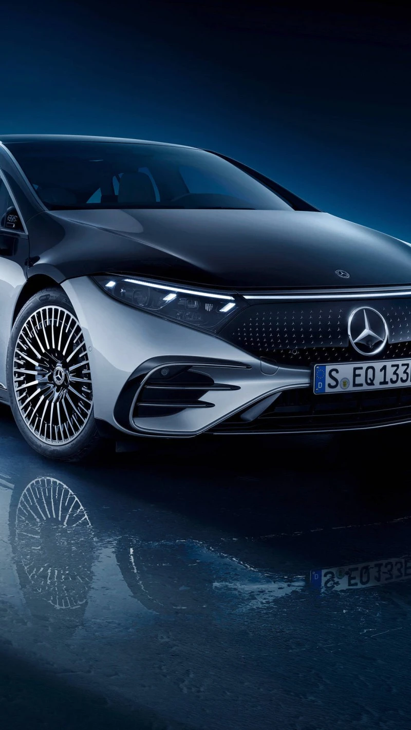 Sleek Mercedes-EQE: Electric Luxury Redefined 4K Mobile Wallpaper