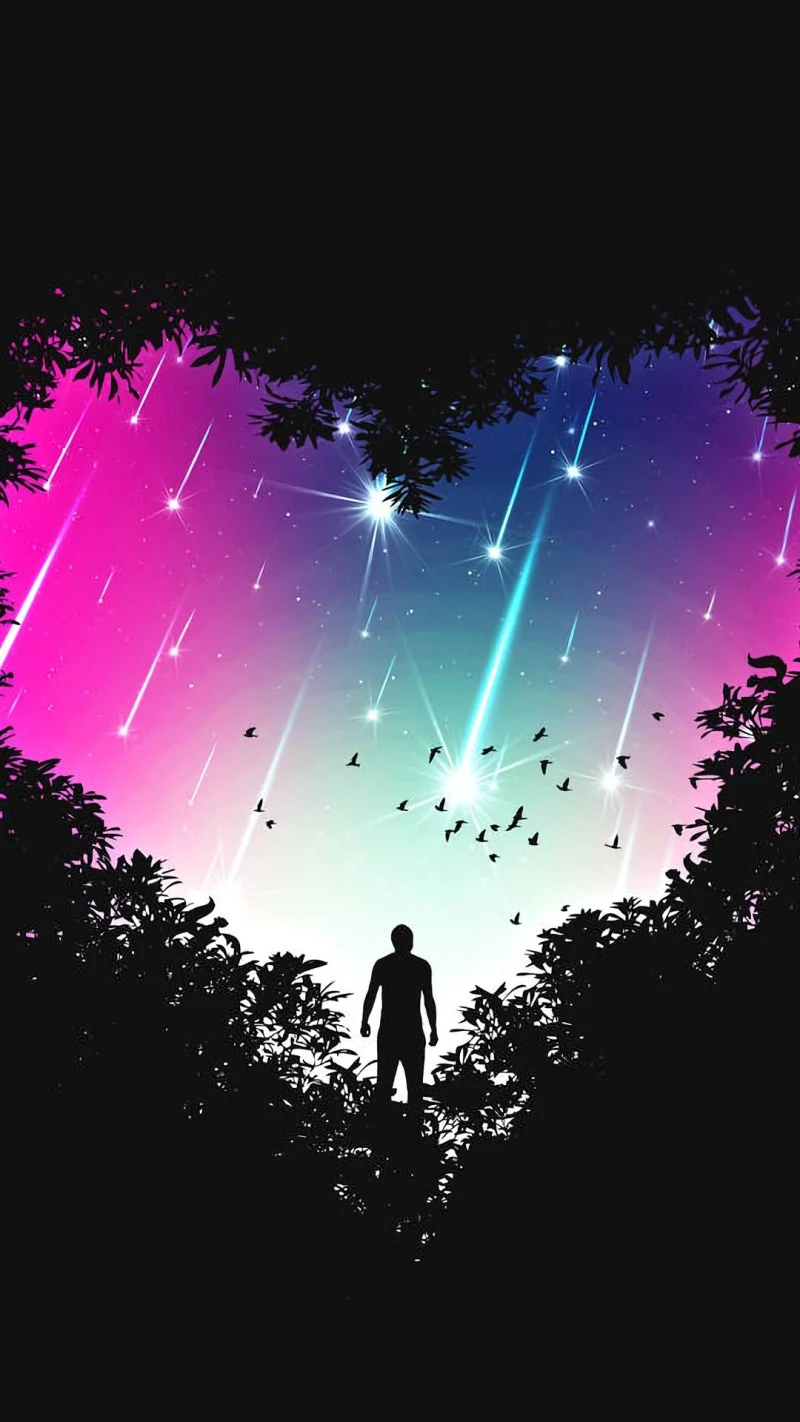 Shooting Stars and Dreams 4K Mobile Wallpaper